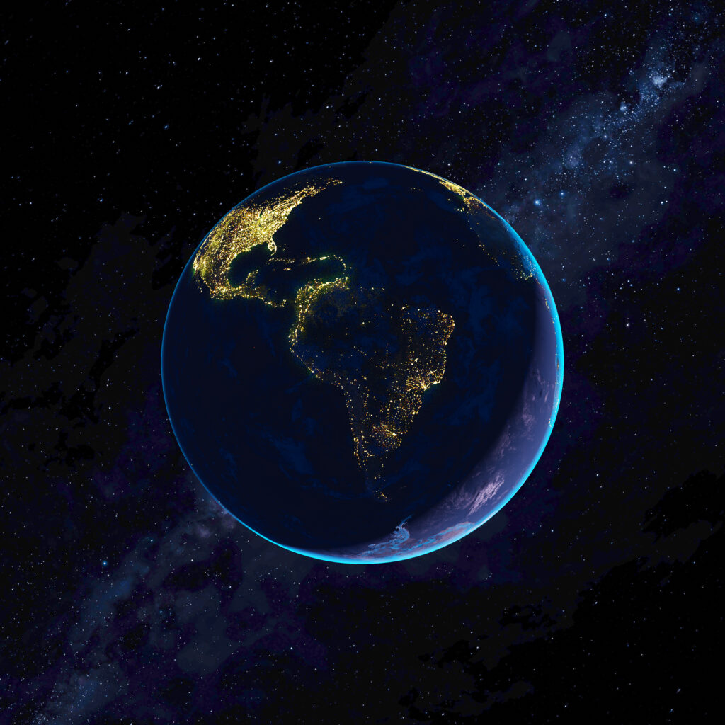 3d rendering planet earth